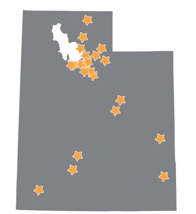 ST Math Impact in Utah Map